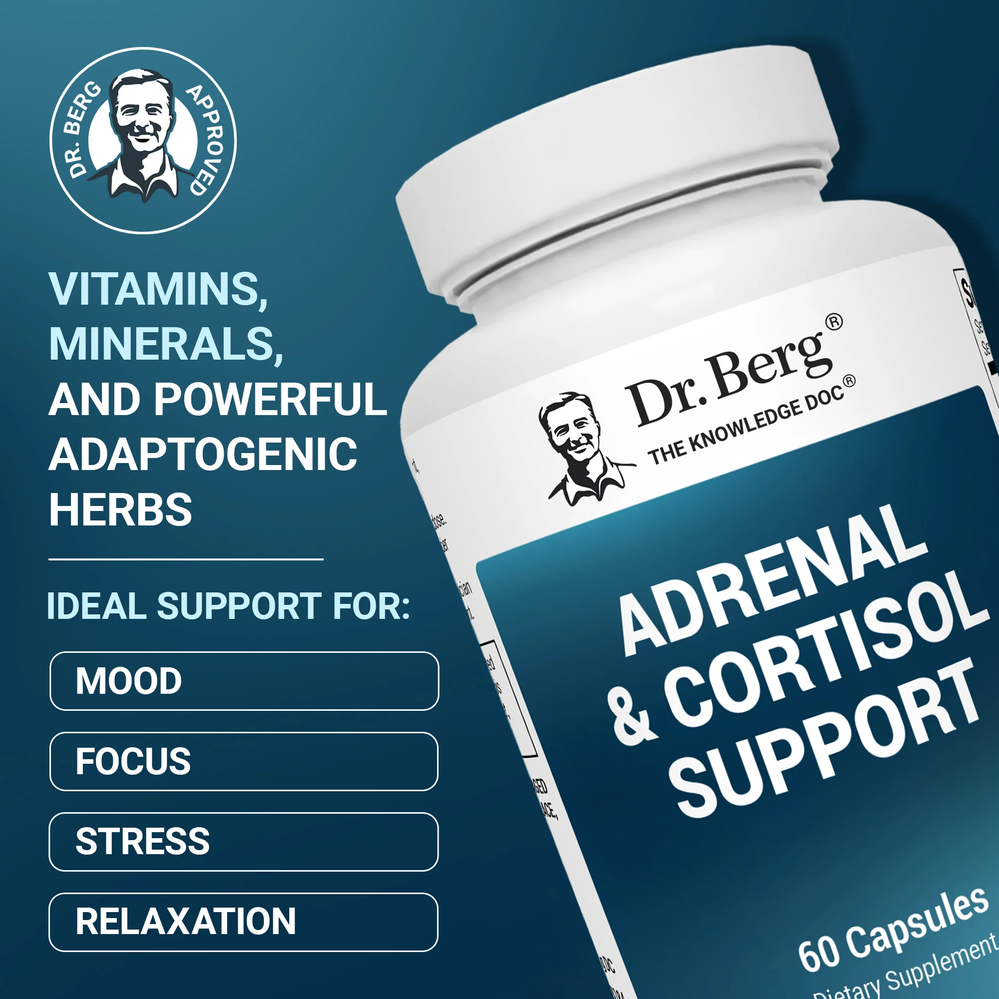Adrenal & Cortisol Support – 60 Vegetable Capsules - Image 6
