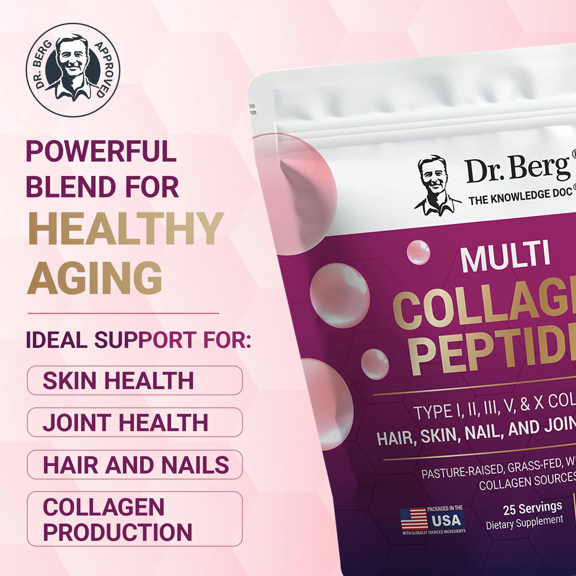 Multi Collagen Peptides – 15.5 g per serving – Grass-Fed, Pasture-Raised, and Wild-Caught Sources – 25 servings - Image 4