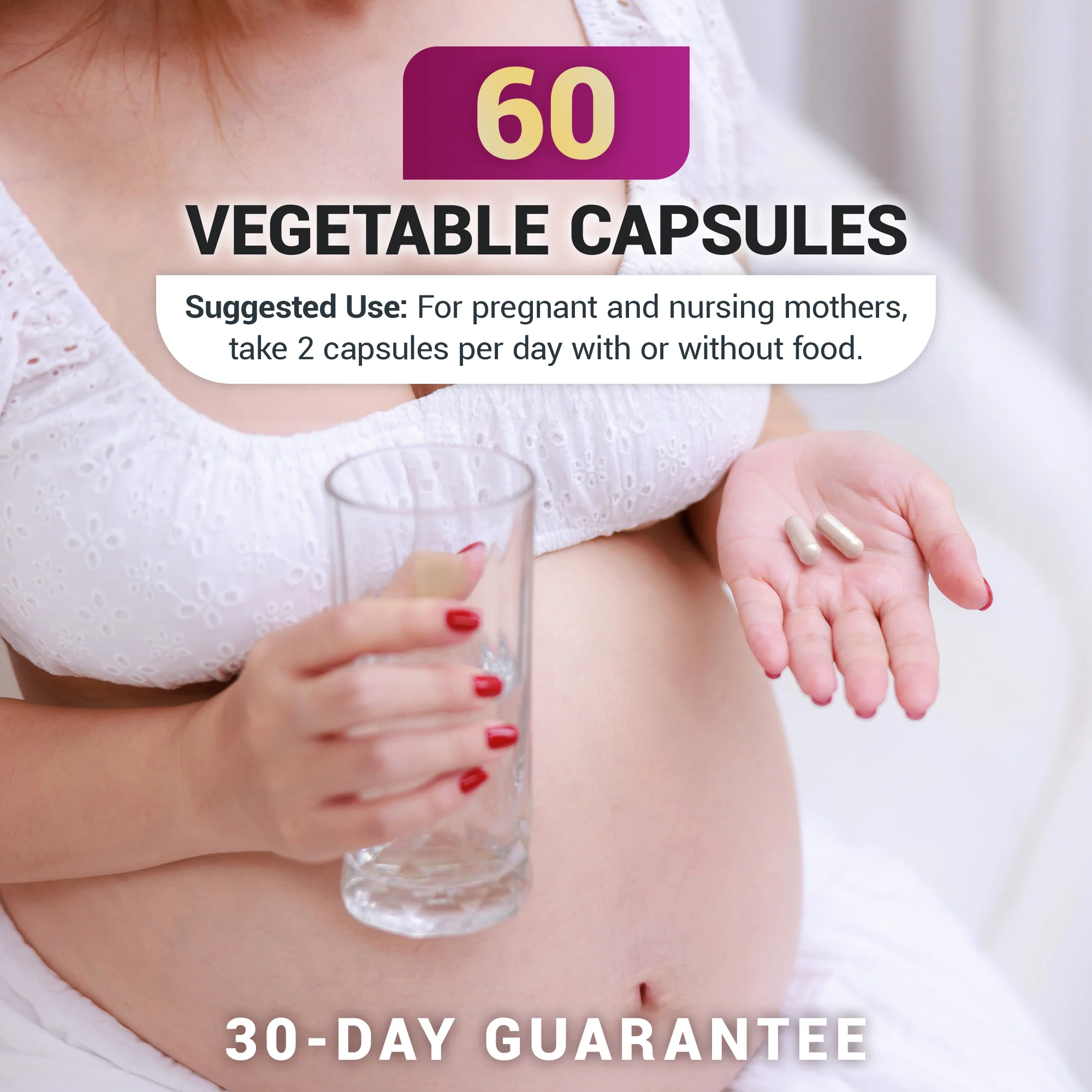 Natural Prenatal Vitamin with Folate and Omegas – 60 Capsules - Image 9