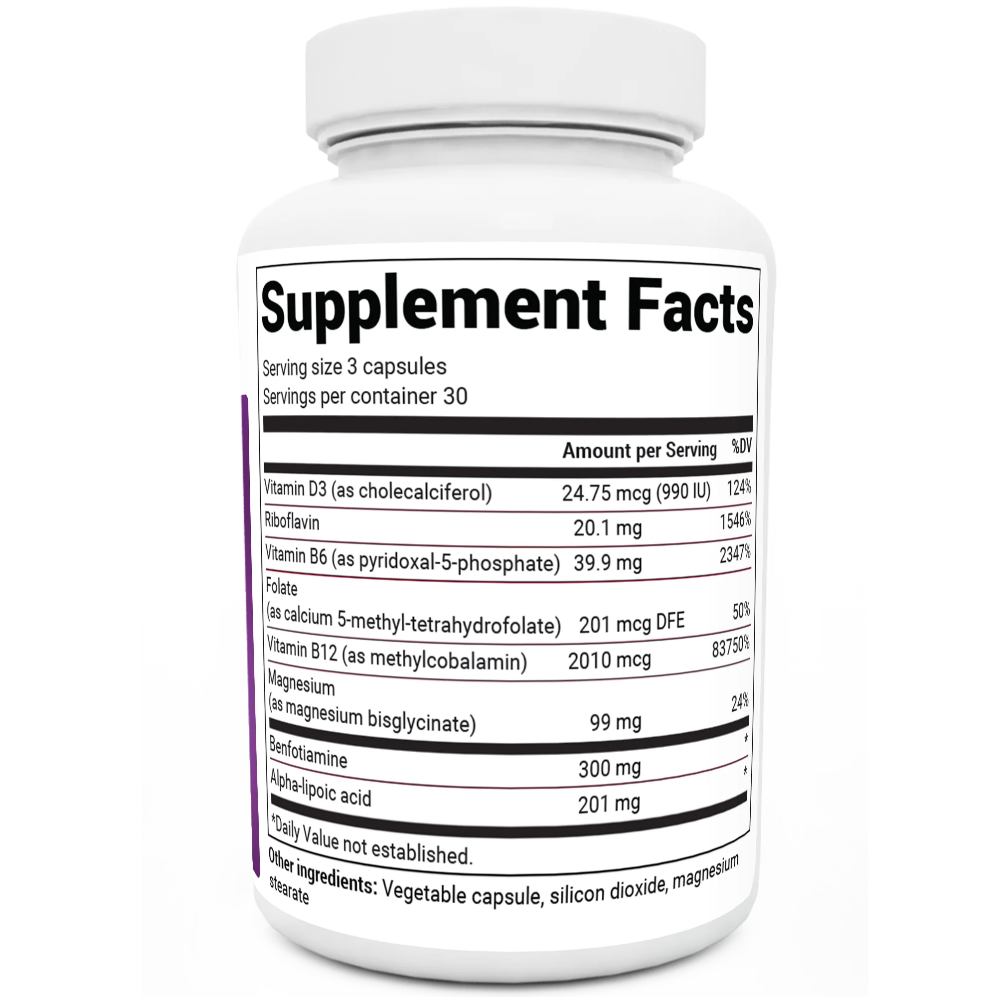 Nerve Support with Benfotiamine – 90 Capsules - Image 3