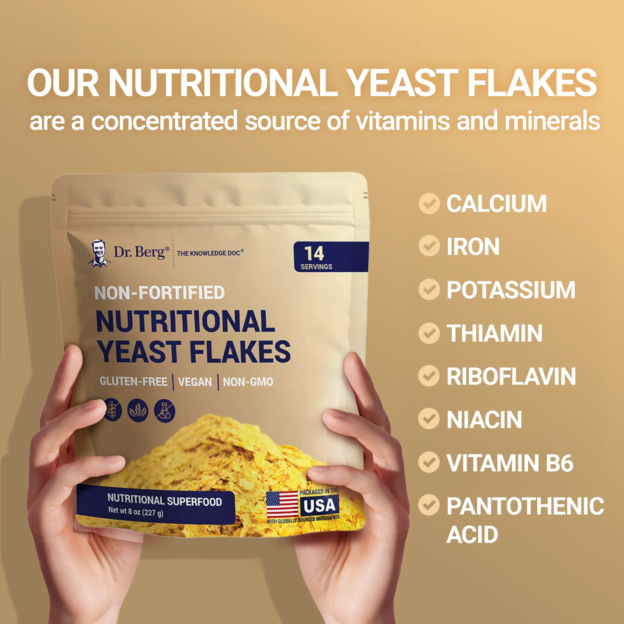 Nutritional Yeast Flakes Gluten-Free, Vegan, non-GMO – 8 oz - Image 5