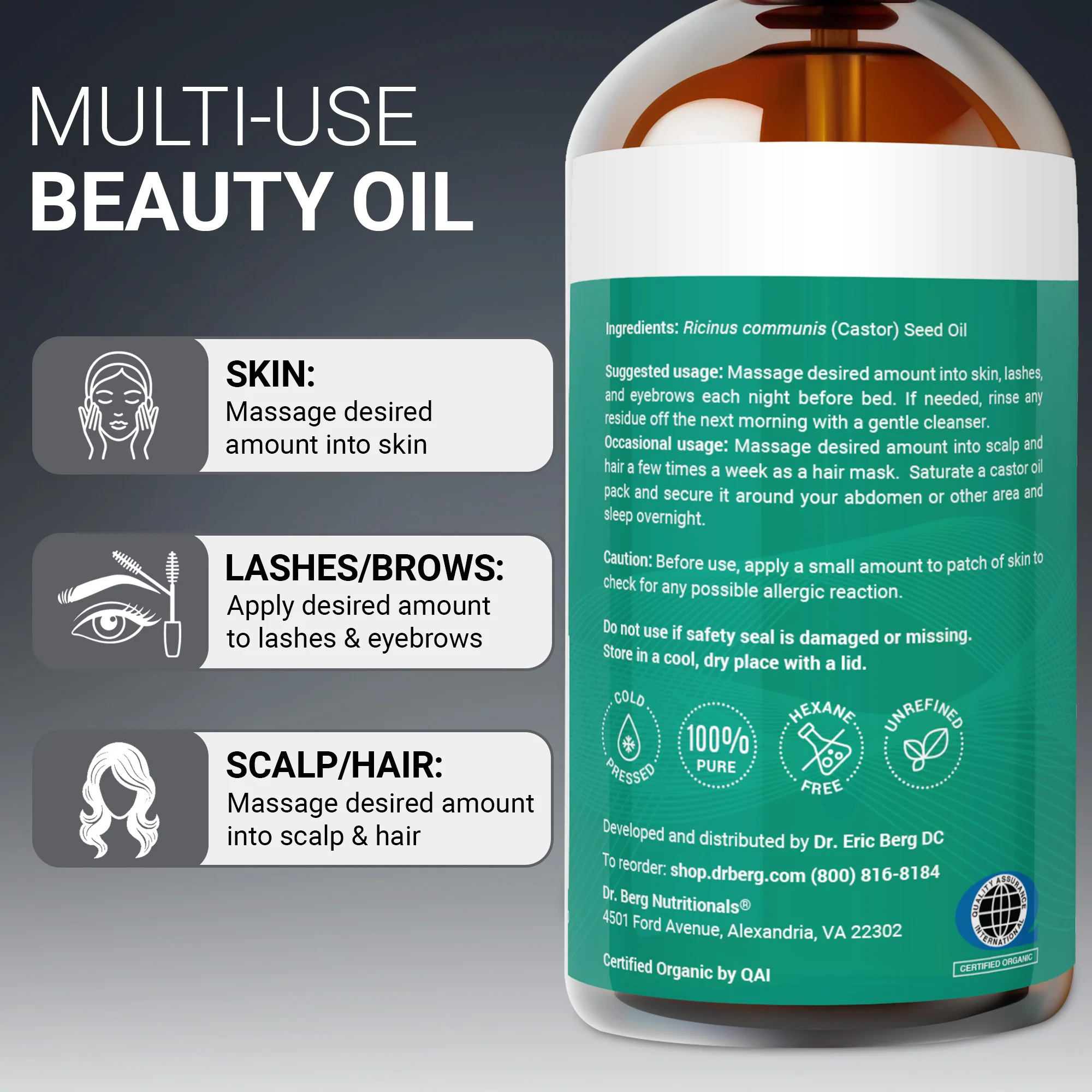 Organic Castor Oil – Cold-Pressed, Pure, Hexane-Free - Image 8