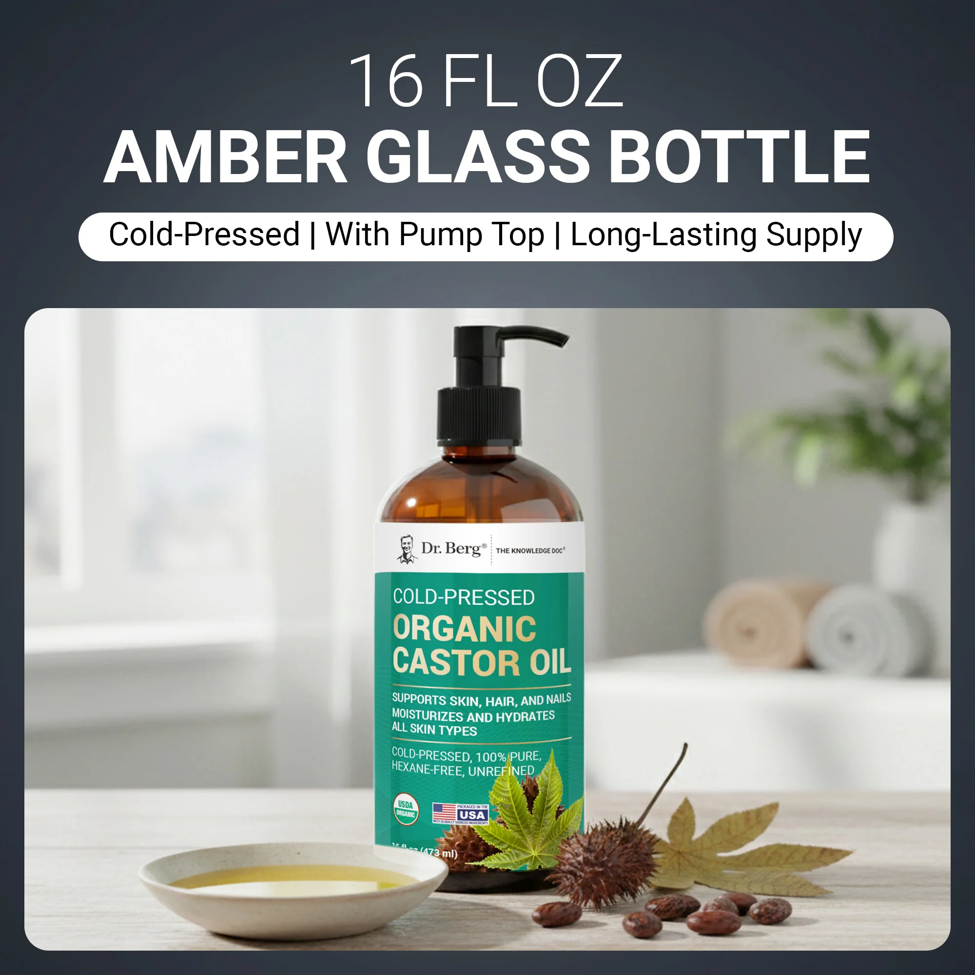 Organic Castor Oil – Cold-Pressed, Pure, Hexane-Free - Image 9